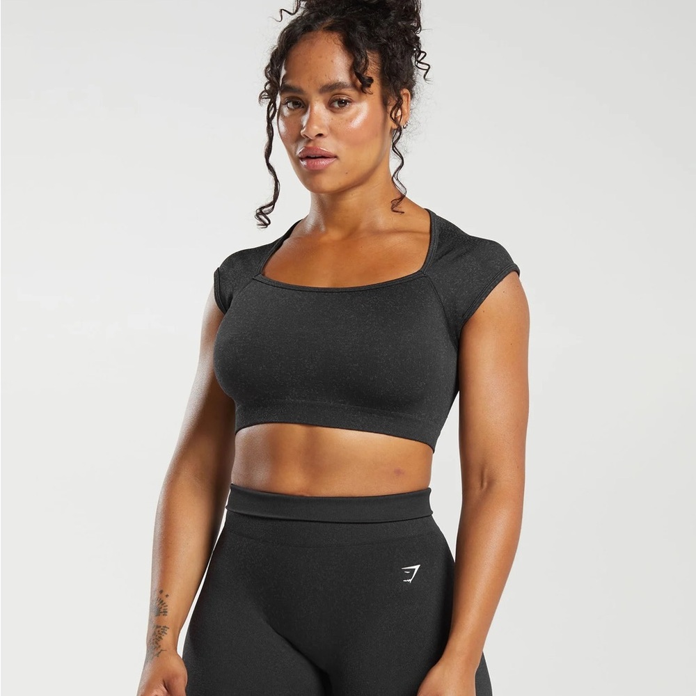 Gymshark Black Crop Top